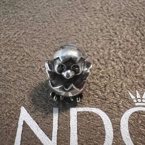 PANDORA Retired “Chick in Egg”/“Easter Chick” SS Charm
